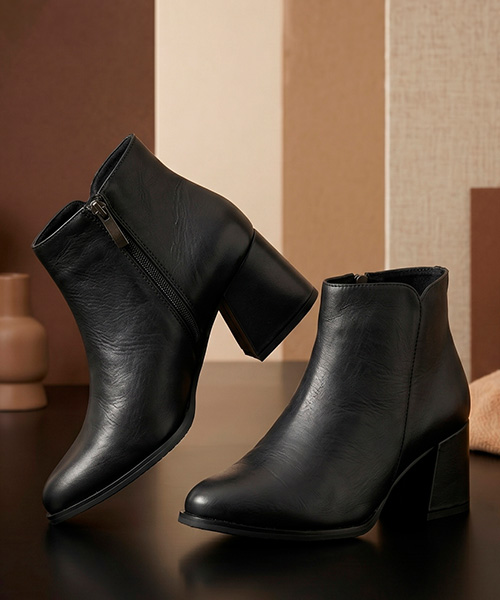 Botines Bostón color negro para mujer