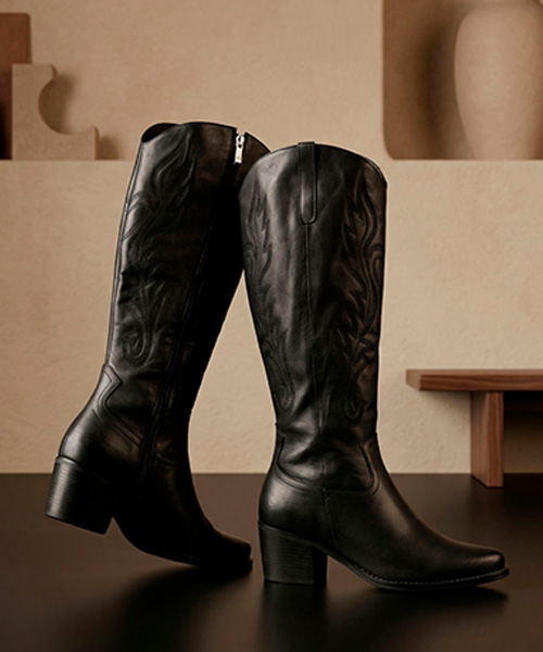 Botas texanas Sinaloa color negro para mujer